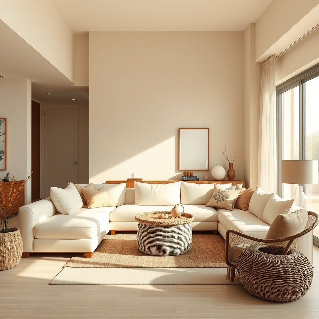 Woven Basket - sofa decor idea