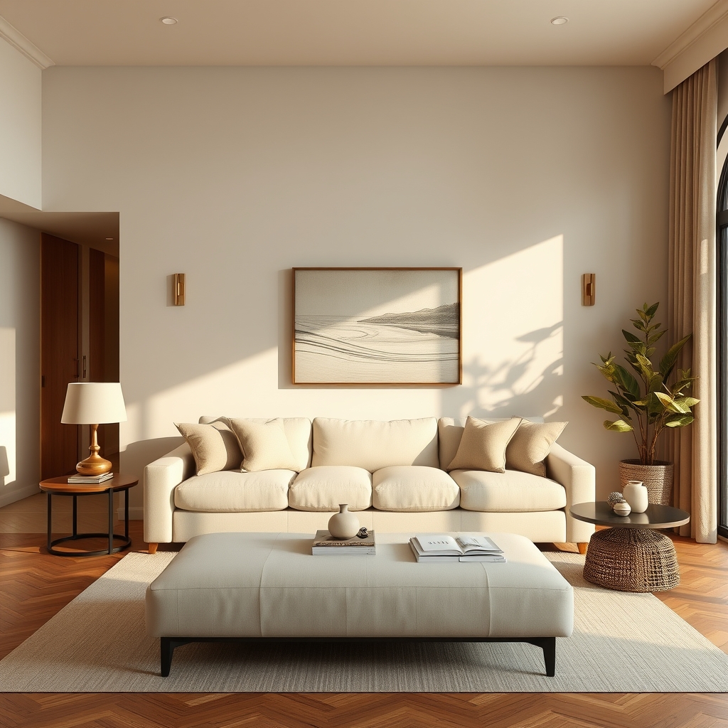 Wood Linen Combo - sofa decor idea