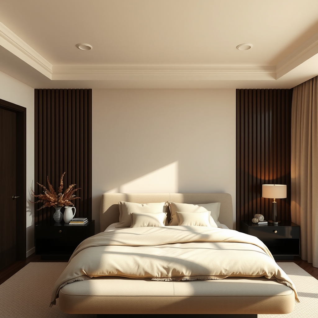 Black Cream Contrast - bedroom decor idea