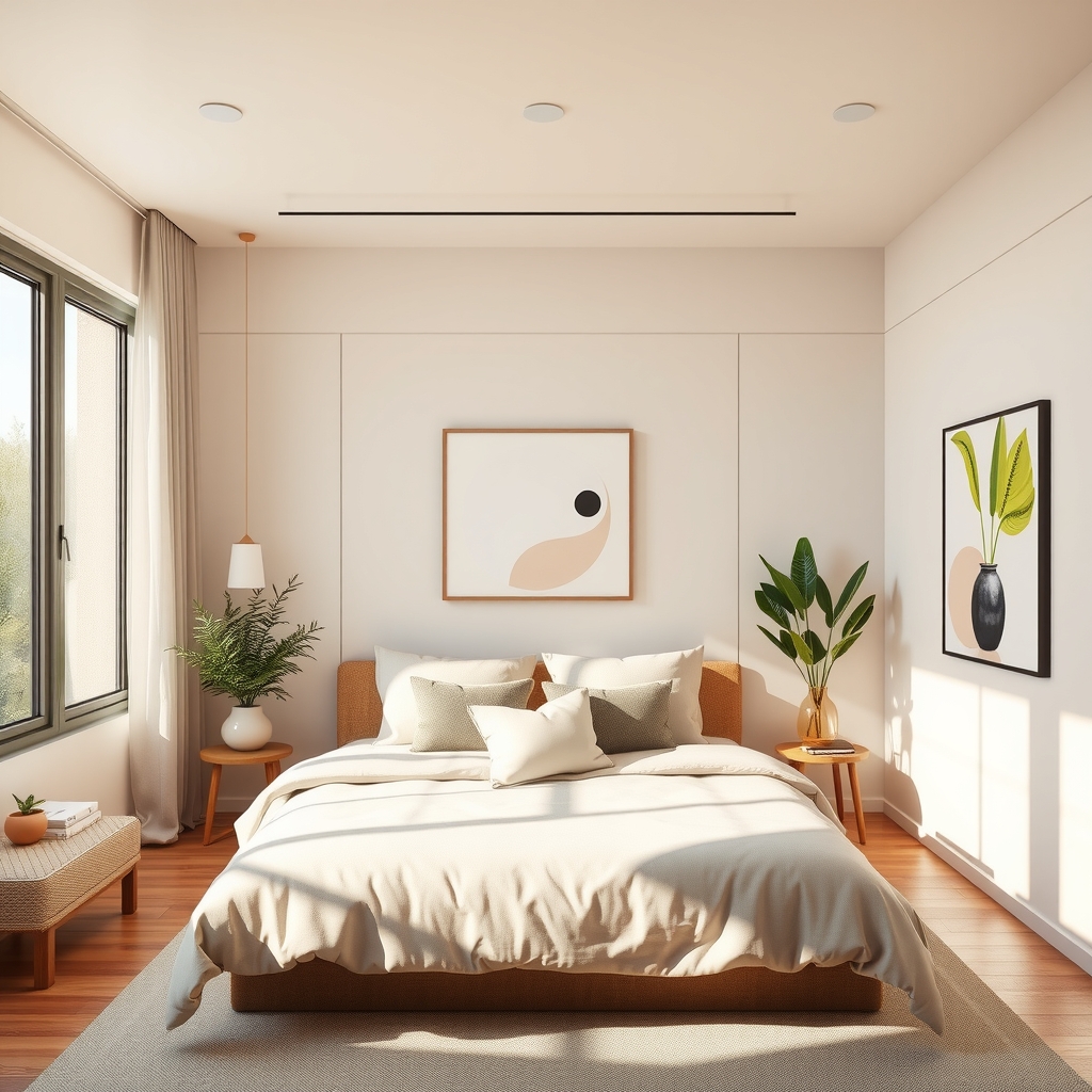 Greenery Touch - bedroom decor idea