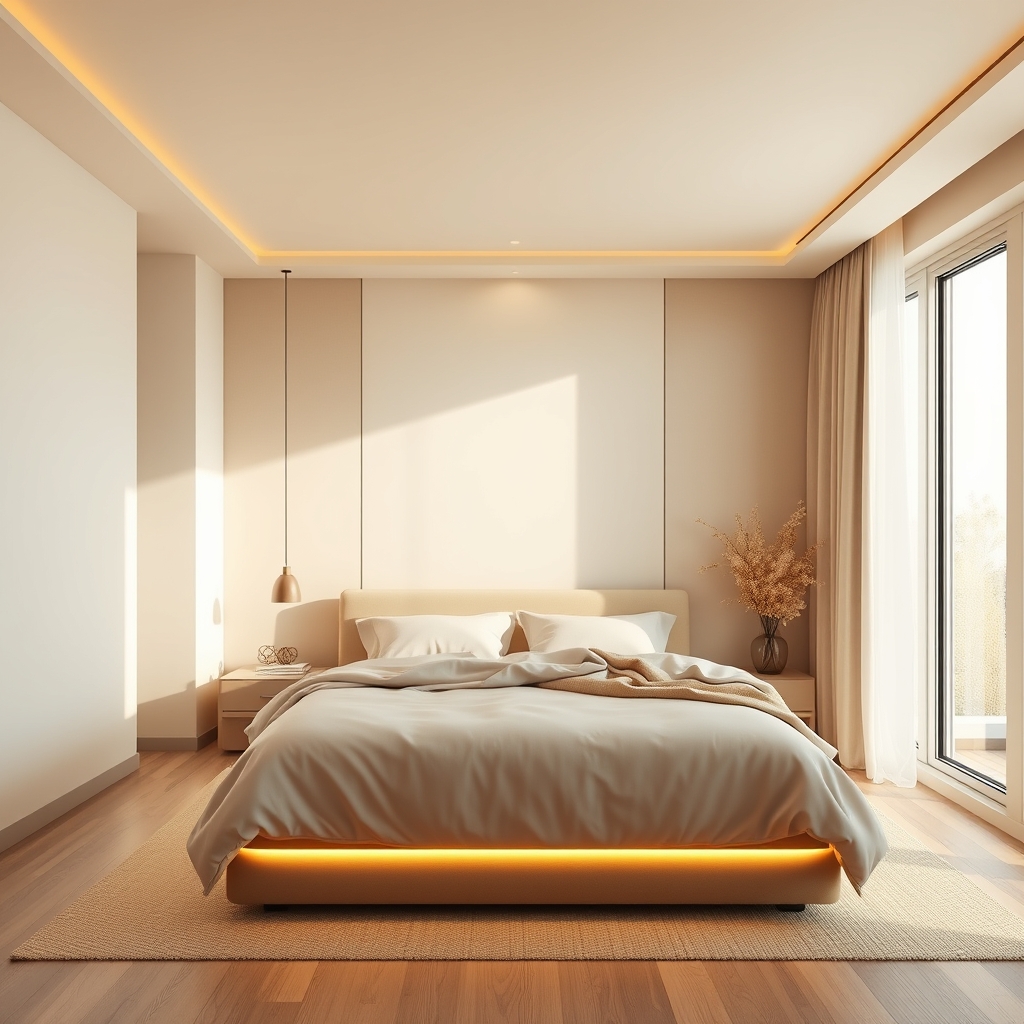 LED Strip - small bedroom idea
